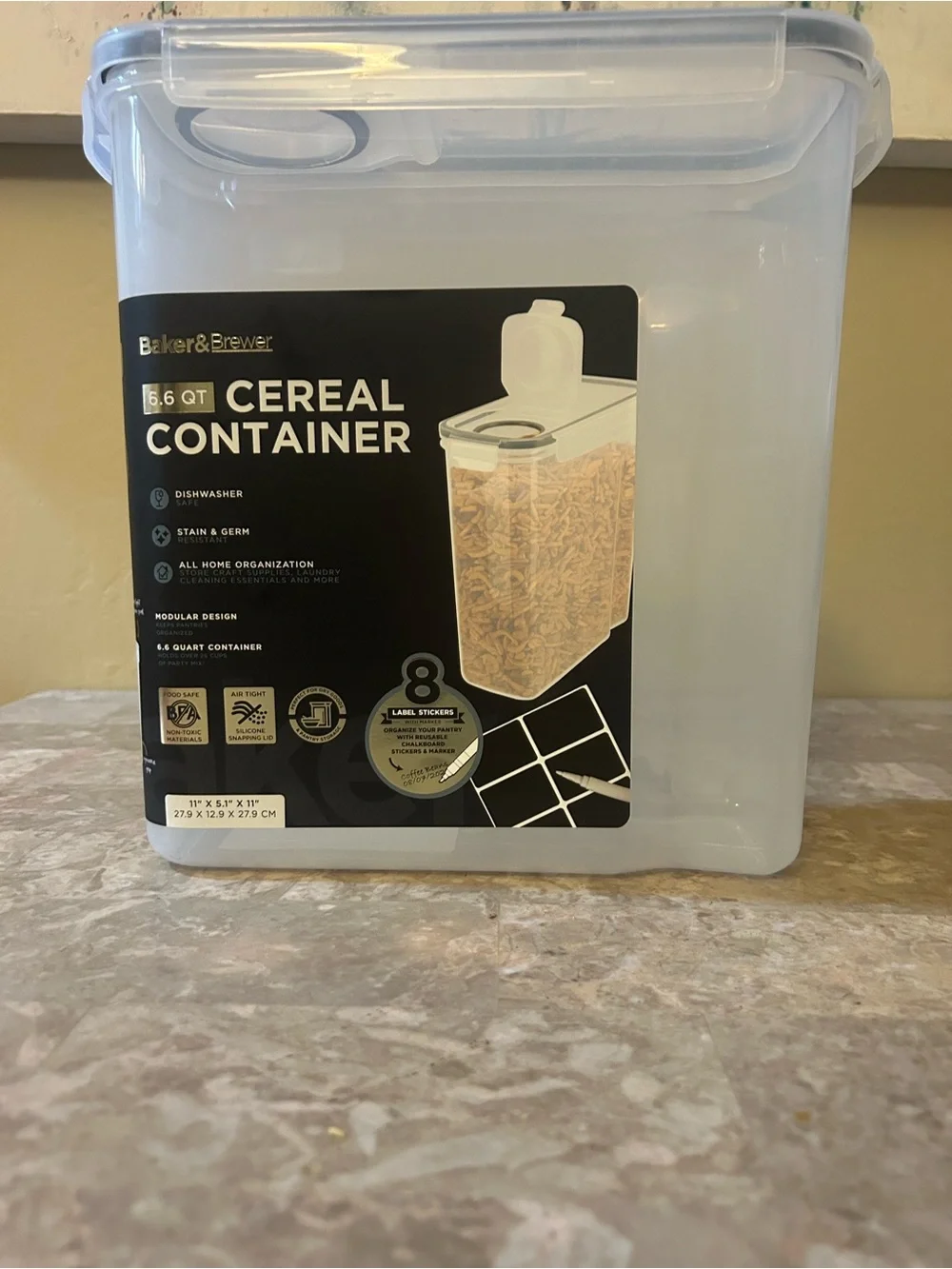 Clear Cereal Container - Translucent White